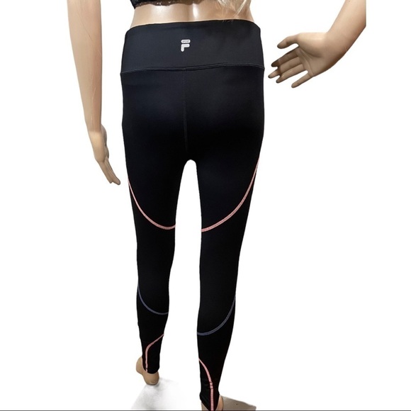 Fila black leggings with colored stripe details - Picture 4 of 6